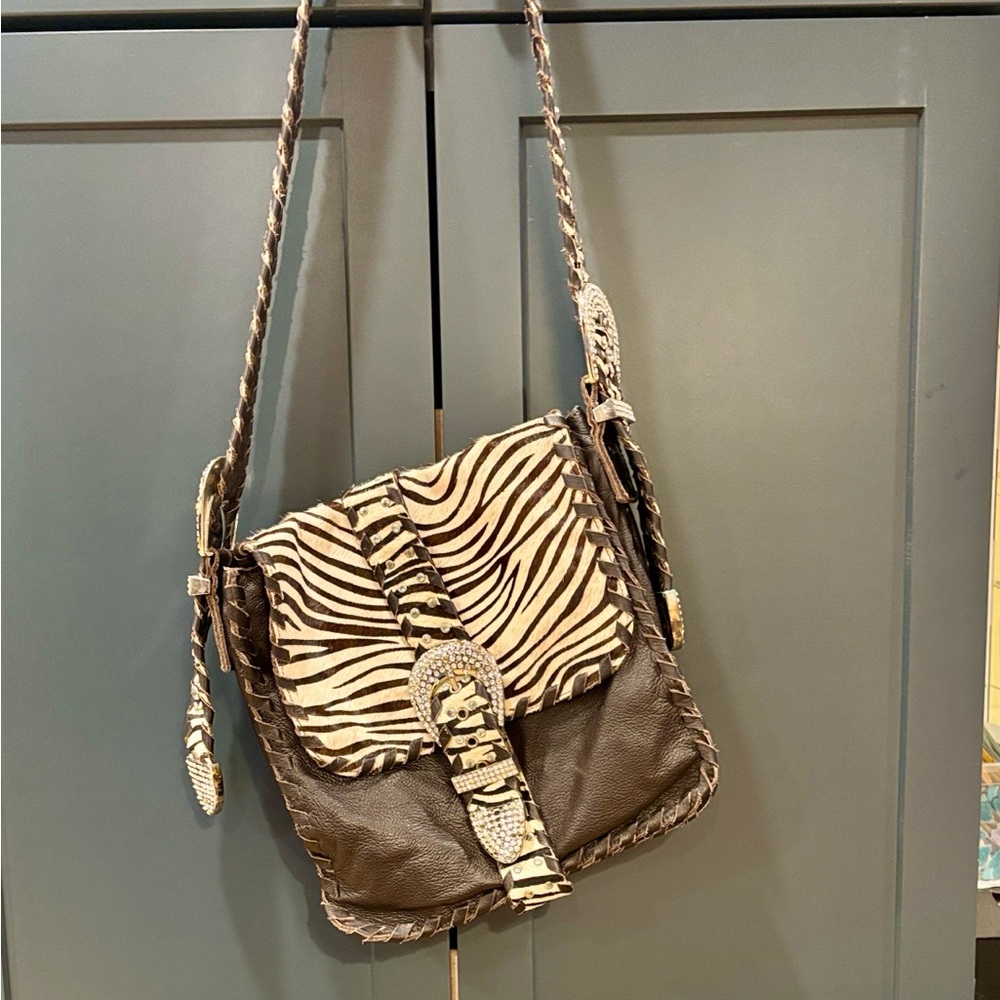Stylish Zebra Print Crossbody Bag